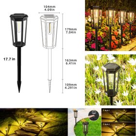 Solar Powered Yard Lights 2700K Warm White LED Solar Garden Lights IP65 Solar Lights Outdoor Waterproof for Yard Patio Landscape Walkway Path